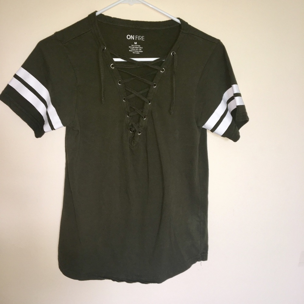 On Fire Lace Up T-shirt